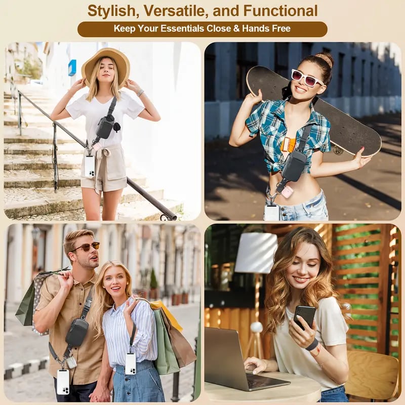 ❣️HOT SALE 50% OFF📱Plus Size Crossbody Phone Lanyard Bag - Adjustable Length, Unisex Universal Fit for Plus Size Men Women🎒
