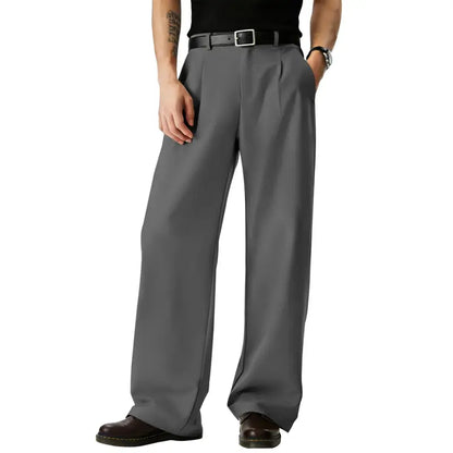 🔥 New for 2026✨Men’s Loose-Fit Formal Trousers – Vintage-Style Pleated Design