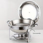 Stainless Steel Chafing Dish Buffet Set 5QT with Fuel Can Rack, Gold Food Warmer for Parties