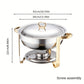 Stainless Steel Chafing Dish Buffet Set 5QT with Fuel Can Rack, Gold Food Warmer for Parties