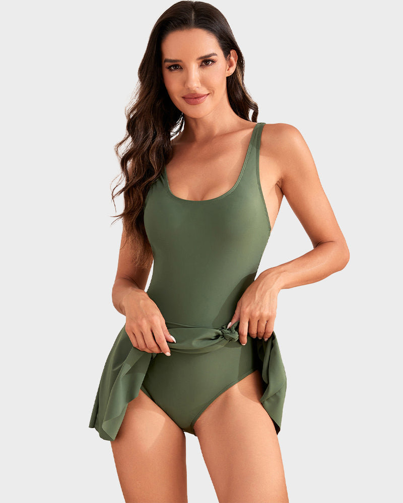 👙💃Women's One Piece Tummy Control Tie Knot Swimsuit