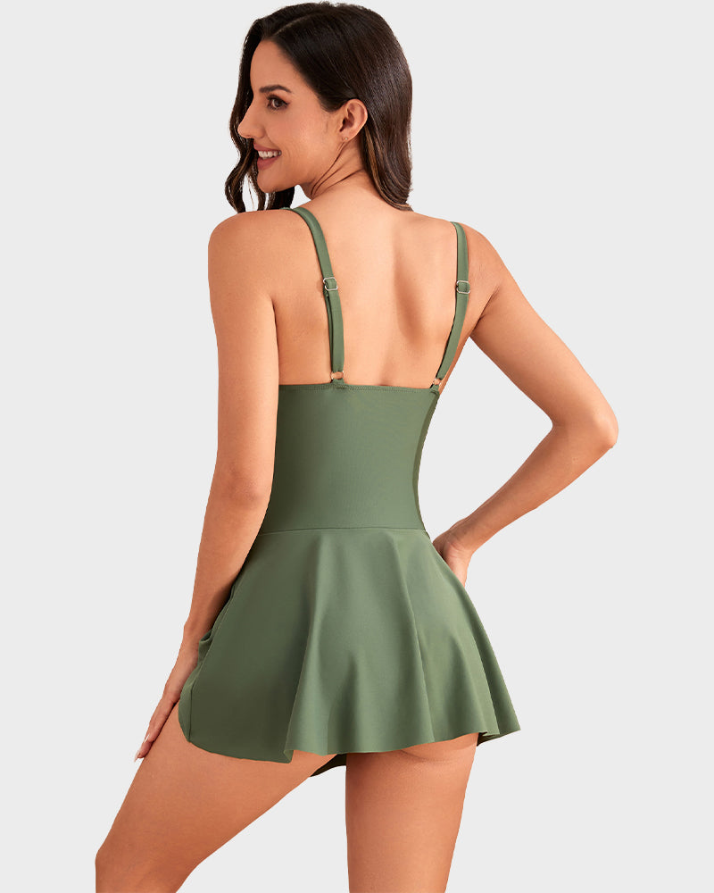 👙💃Women's One Piece Tummy Control Tie Knot Swimsuit