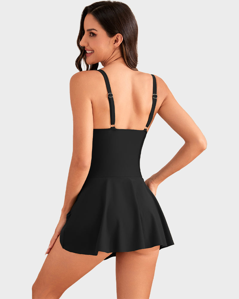 👙💃Women's One Piece Tummy Control Tie Knot Swimsuit