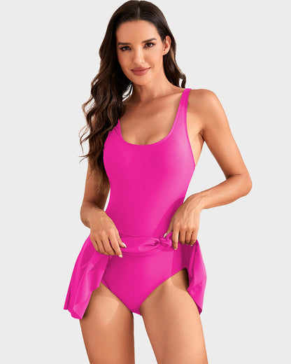 👙💃Women's One Piece Tummy Control Tie Knot Swimsuit
