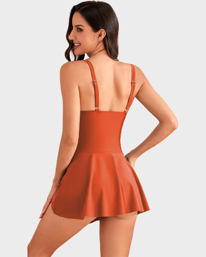 👙💃Women's One Piece Tummy Control Tie Knot Swimsuit