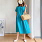 💃Loose Cotton And Linen Dress!