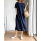💃Loose Cotton And Linen Dress!