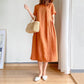 💃Loose Cotton And Linen Dress!