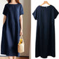 💃Loose Cotton And Linen Dress!