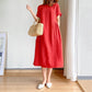 💃Loose Cotton And Linen Dress!