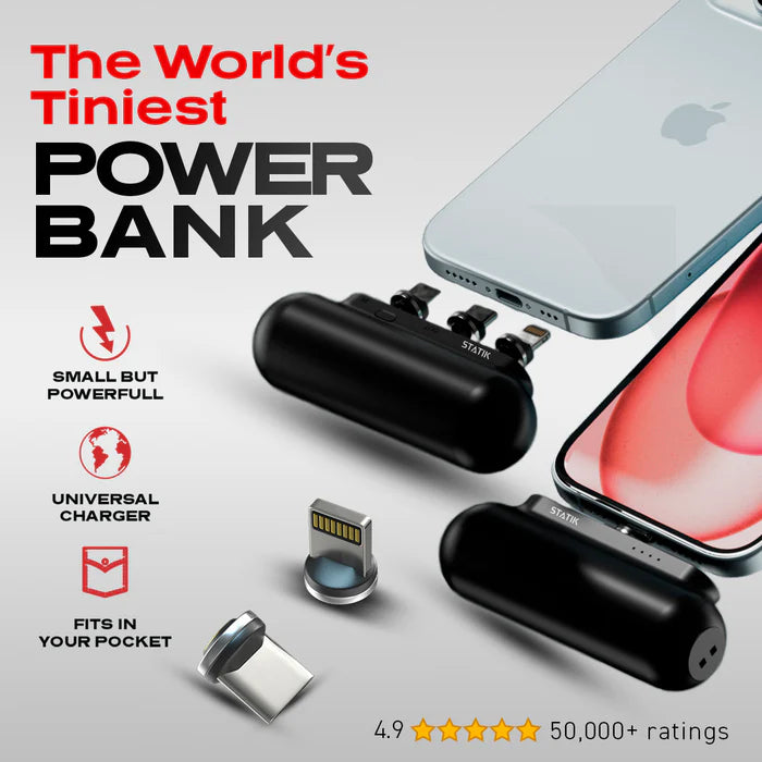 ⚡3-IN-1 | Universal Magnetic Power Bank
