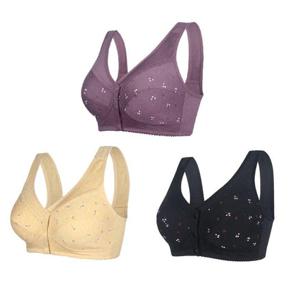 🔥Buy 1 get 2 free🔥Design for Senior Front Closure Cotton Bra