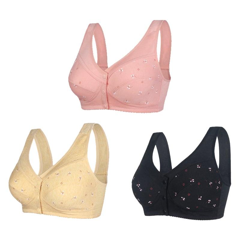 🔥Buy 1 get 2 free🔥Design for Senior Front Closure Cotton Bra