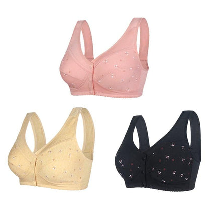 🔥Buy 1 get 2 free🔥Design for Senior Front Closure Cotton Bra