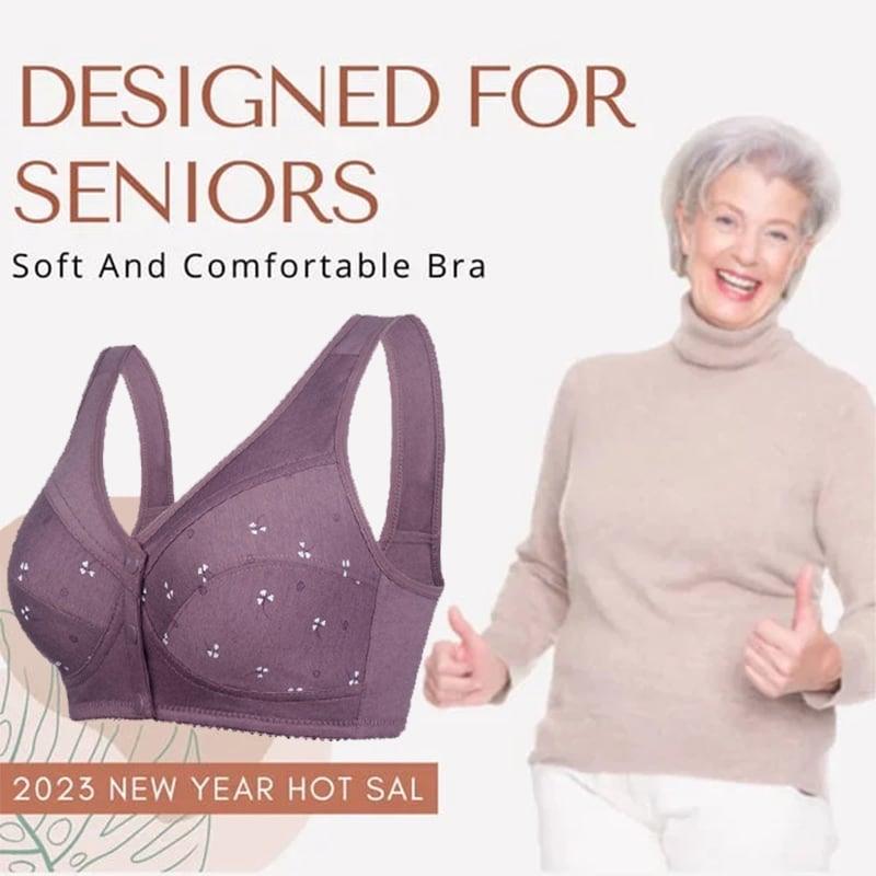 🔥Buy 1 get 2 free🔥Design for Senior Front Closure Cotton Bra