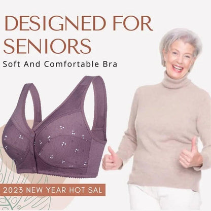 🔥Buy 1 get 2 free🔥Design for Senior Front Closure Cotton Bra