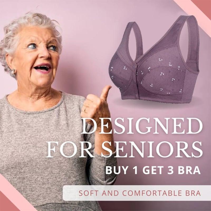 🔥Buy 1 get 2 free🔥Design for Senior Front Closure Cotton Bra