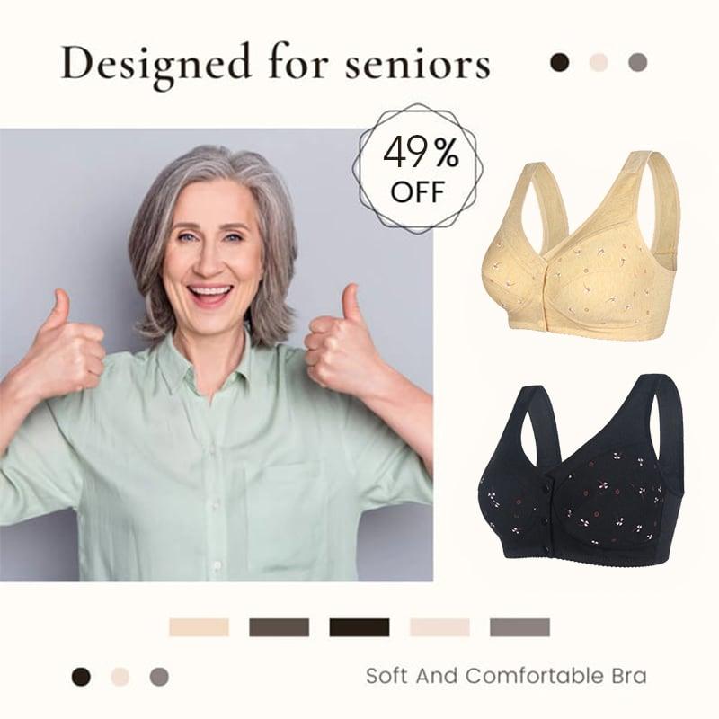🔥Buy 1 get 2 free🔥Design for Senior Front Closure Cotton Bra