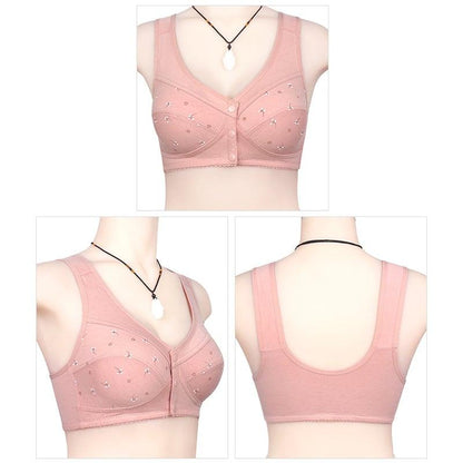 🔥Buy 1 get 2 free🔥Design for Senior Front Closure Cotton Bra