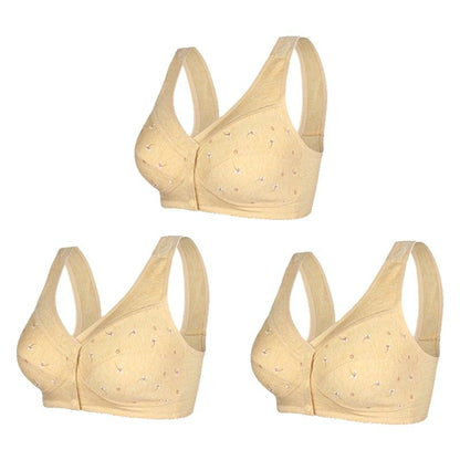 🔥Buy 1 get 2 free🔥Design for Senior Front Closure Cotton Bra