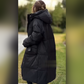 Women's Mid-Length Warm Windproof Quilted Puffer Coat With Hood