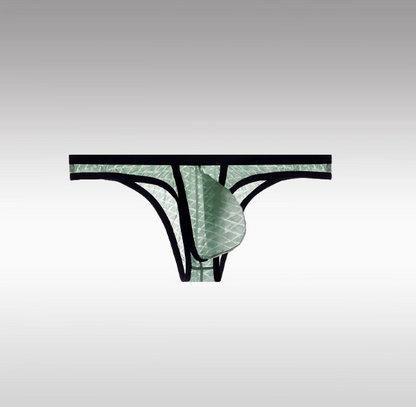 Men's Sexy Low-Rise Comfort Bikini Ice Silk Mesh Transparent Ultra-Thin Briefs