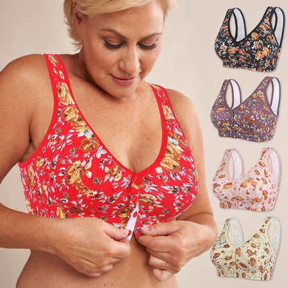 🔥Buy 1 get 1 free🔥Floral front opening bra