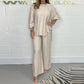 💝Women's Long Sleeve High Waisted Wide Leg Pants Suit