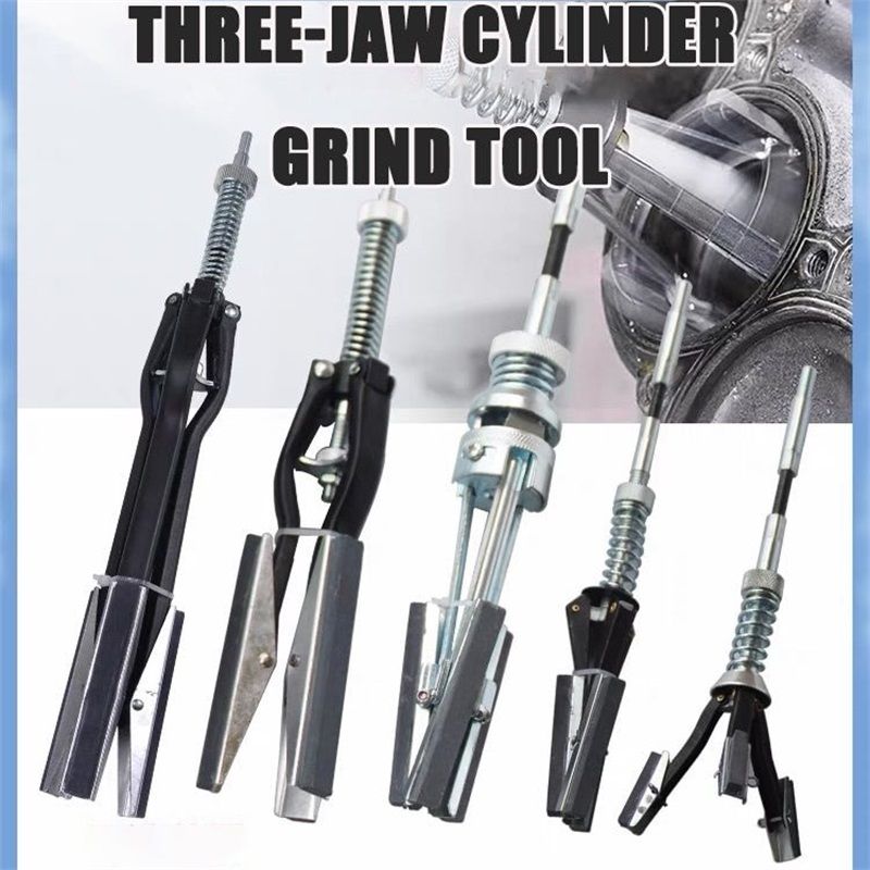🧑‍🔧👍【Time-Saving Cylinder Grind Tool】 -🚗Universal 3-Jaw Design with Flexible Shaft for Quick Engine Repair (51-177mm)