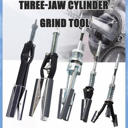 🧑‍🔧👍【Time-Saving Cylinder Grind Tool】 -🚗Universal 3-Jaw Design with Flexible Shaft for Quick Engine Repair (51-177mm)