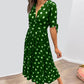 💃Dress in polka dots with deep V neckline