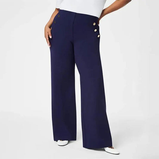 💖LIMITED TIME FREE SHIPPING💖Women's Plus Size High Stretch High-Waist Wide-Leg Pants
