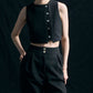 Women’s Elegant 2 Piece Outfits Sleeveless Top & High Waist Pants