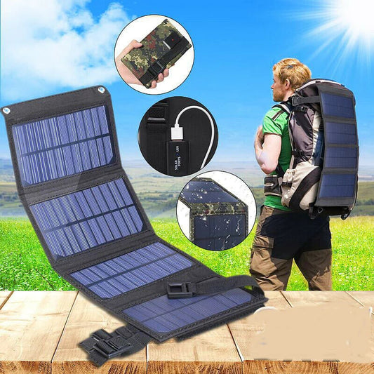💥20W Portable Solar Panel Charger – Foldable Monocrystalline Waterproof Power Source, Lightweight Emergency Charger for Cell Phones, Camping, Hiking & RV, USB Output, IP65 Durable, High Efficiency for Outdoor Adventures
