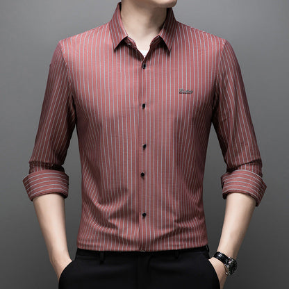 💥👔Men's Classic Wrinkle-Free Striped Shirt
