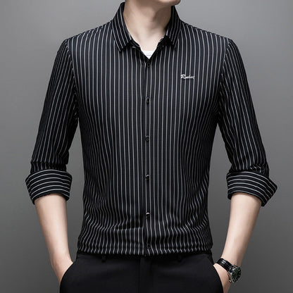 💥👔Men's Classic Wrinkle-Free Striped Shirt