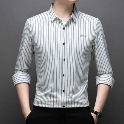 💥👔Men's Classic Wrinkle-Free Striped Shirt