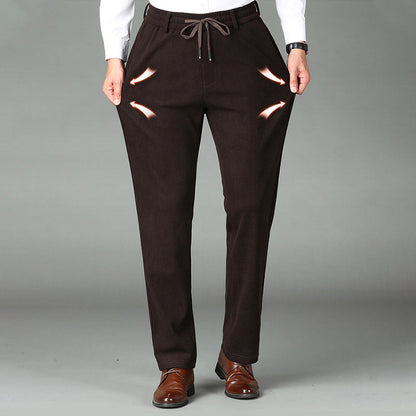 💥2025 Hot Sale🔥 Nice Gift! Men's Thickened Elastic Waist Corduroy Pants