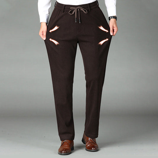 💥2025 Hot Sale🔥 Nice Gift! Men's Thickened Elastic Waist Corduroy Pants