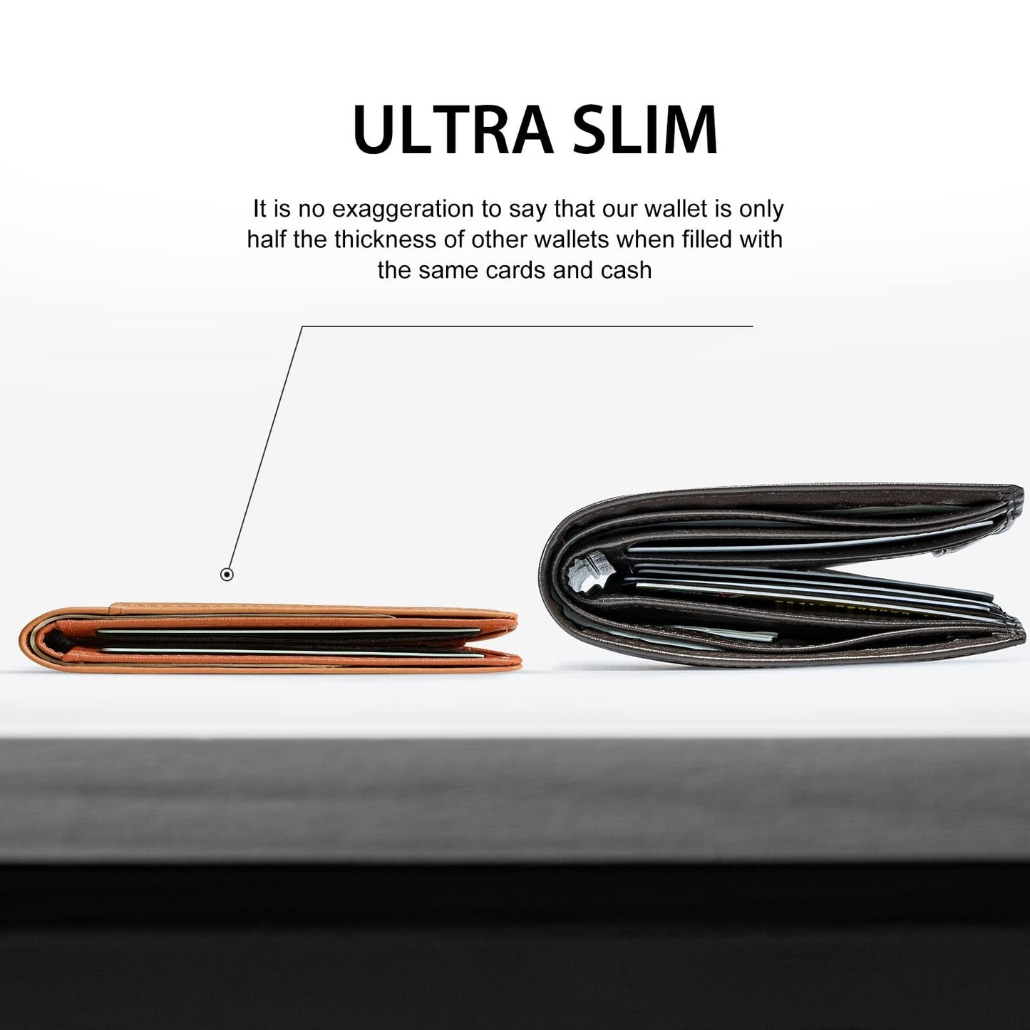 RFID-Blocking Leather and Carbon Fiber Credit Card Holder