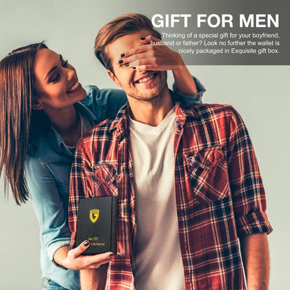 RFID-Blocking Leather and Carbon Fiber Credit Card Holder