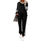 🔥Women’s 2-Piece Crewneck Color-Block Sweatsuit