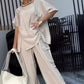 Women's Round Neck T-Shirt and Trousers Two-Piece Suit💕Free Shipping