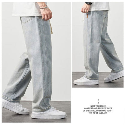 💎 Men's Loose Straight Jeans – Breathable, Relaxed Fit & Effortless Summer Style 👖