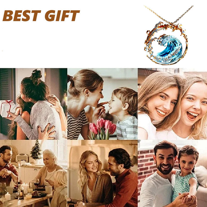 🔥Last Day 70% OFF🌊Elegant Blue Necklace Ring Earrings Set