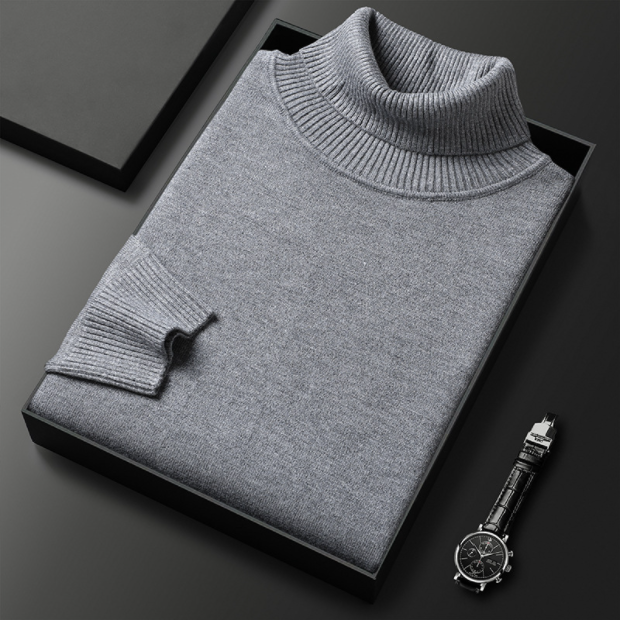 ⏳ 2026 Hot Sale!  ⏰Men's Solid Color Premium Turtleneck Sweater👔