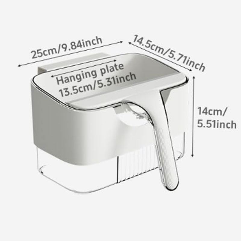 Multi-Functional Wall-Mounted Kitchen Trash Can with Scraper