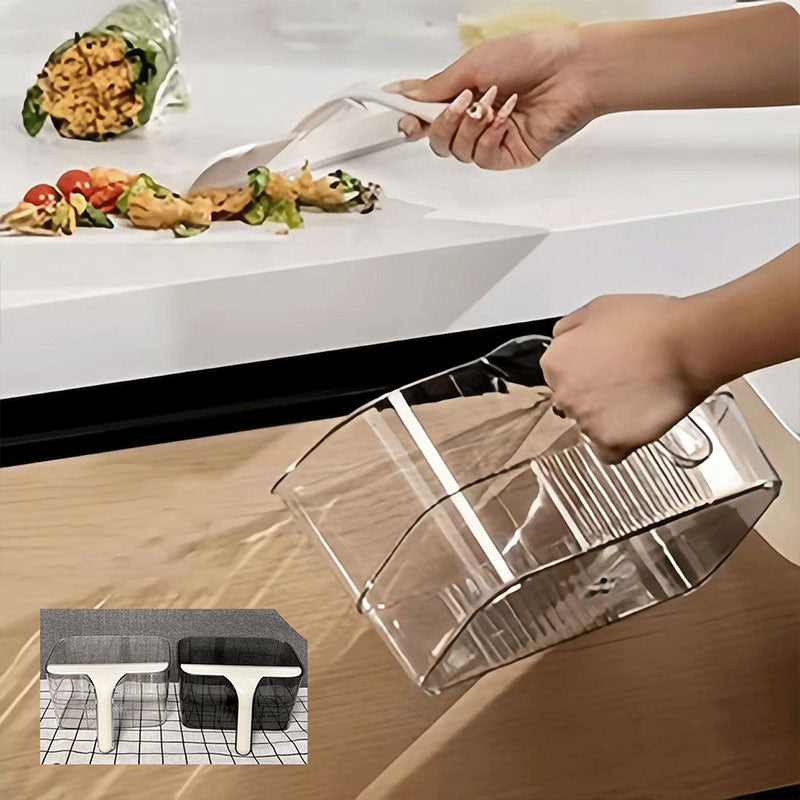 Multi-Functional Wall-Mounted Kitchen Trash Can with Scraper