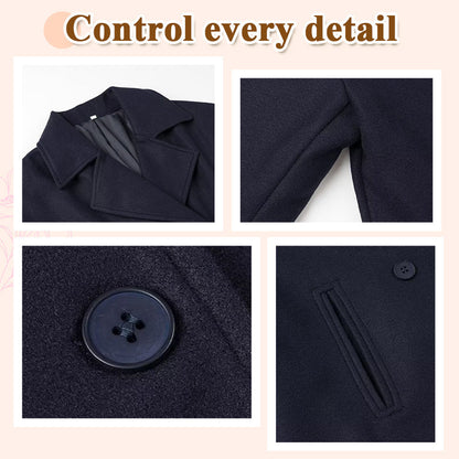 🧥Women's Solid Color Lapel Double-Breasted Short Jacket