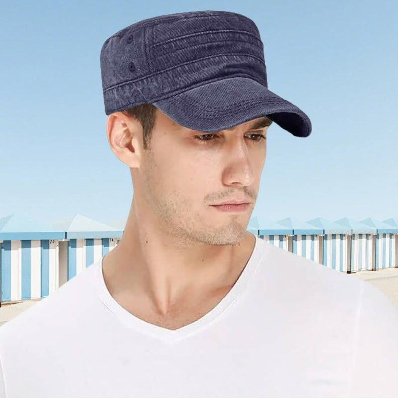 🧢 LIMITED-TIME 50% OFF! ✨ Flat-Top Duckbill Cap – Fashionable, Breathable, Distressed